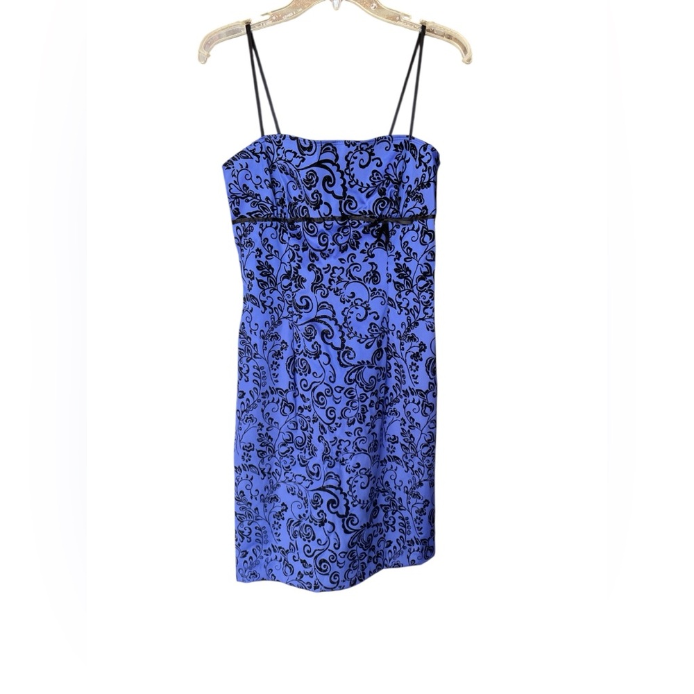 Rampage Blue and Black Floral Dress
